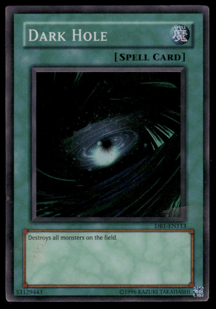Dark Hole DB1-EN113 (YuGiOh Dark Beginning 1) — is it worth grading?