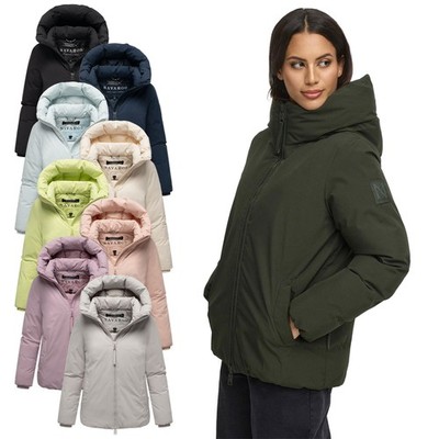 Navahoo Damen Winterjacke Jacke Winter Herbst warm gefüttert mit Kapuze N056