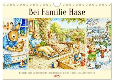 Bei Familie Hase (Wandkalender 2027 DIN A4 quer), CALVENDO Monatskalender