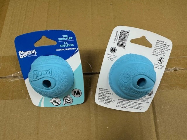 Chuckit! The Whistler Ball Dog Toy - Medium (2.5 Inch) 2 pac