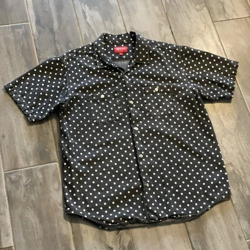 Sz L - Supreme Polka Dot Denim Shirt Black Faded Style SS18 Supreme , Like CDG - product listing photo