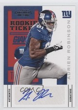 2012 Panini Contenders Rookie Ticket Adrien Robinson #102 Auto 6x8