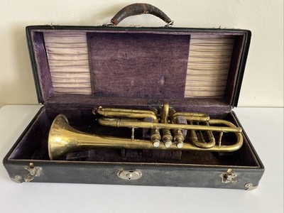 C.G. Conn 80a Victor Cornet 1918 - w/Original Case - RARE ANTIQUE