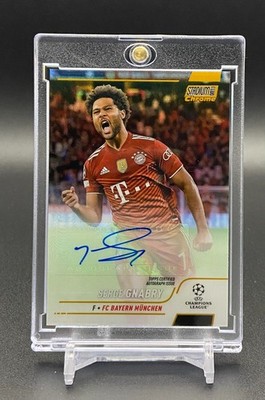 SERGE GNABRY - 2021-22 Topps Stadium Club Chrome UCL GOLD AUTO #d 26/50
