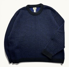 Vintage Men  s L.L. Bean Birdseye Sweater 90s Norway 2XL Wool Fisherman