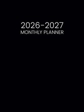 2026-2027 Monthly Planner: 2 Year With Holidays Black Cover