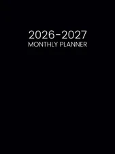 2026-2027 Monthly Planner: 2 Year With Holidays | Black Cover