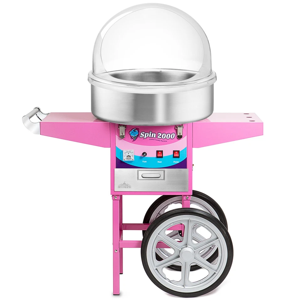 Cotton Candy Machine w Cart & Dome Shield, Commercial Electric Candy Floss Maker - Image 3 of 4