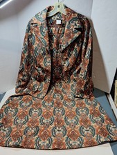 Vintage 1970s Henri Skirt Set, Woman's 7/8, Polyester, Paisley Print, Hippy