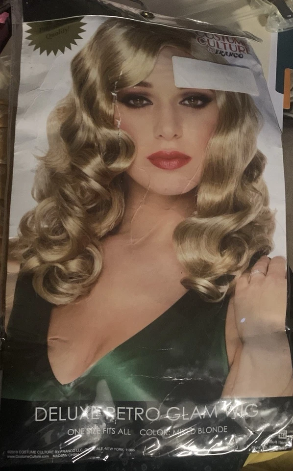 $54 Michele’s Deluxe Retro  Glam Adult Womens Costume FRANCO Mixed Blonde - Image 3 of 4