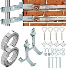 2 Set Chimney Antenna Mount Kit Y Bracket 18ft Straps Heavy Duty