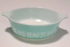 Vintage Pyrex 471 Amish Butterprint  Turquoise 1 Pt Baking Casserole Dish No Lid