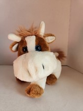 Toy Works Brown/White Cow Plush Farm Animal Stuffed Toy Collection