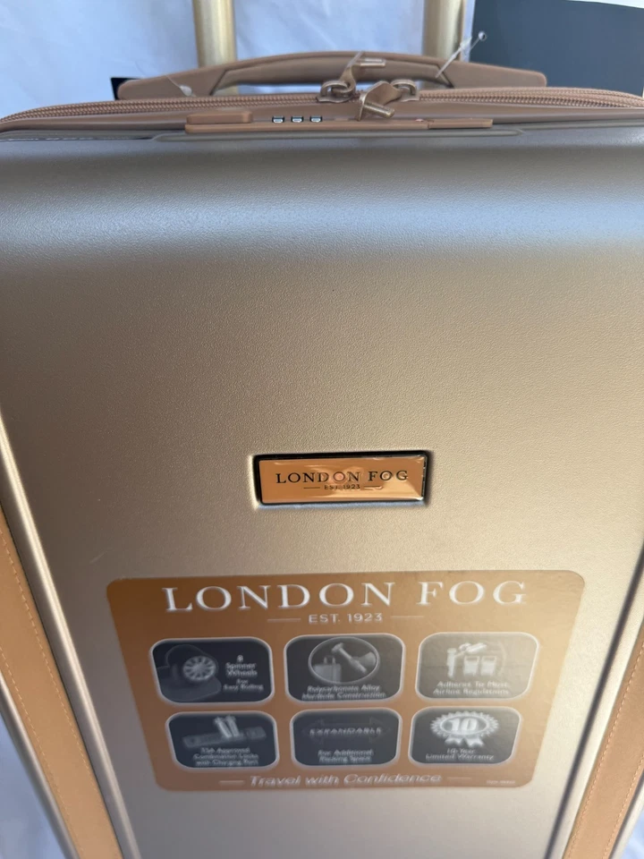 London Fog NEW Regent 21" Expandable Spinner Carry-on Luggage Hardcase Tsa Lock - Image 4 of 4