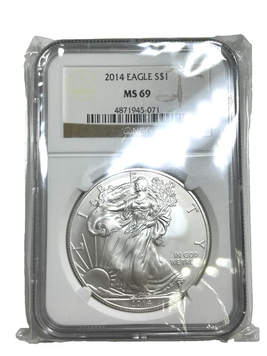 2014 American Eagle 1oz .999 Silver Dollar Coin NGC MS69