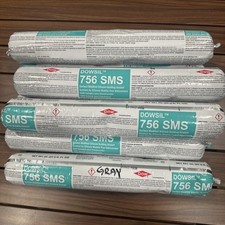 DOWSIL 756 Silicone Building Sealant H050NA5101 Gray - LOT OF 6  591 mL Sausage