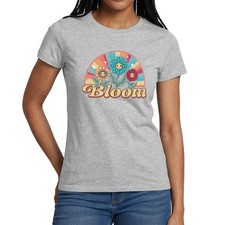 Bloom - Erblühe Fröhliche Blumen Retro Frauen T-Shirt