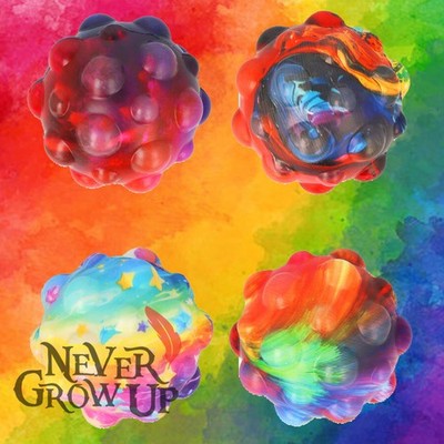 [NGU ] MEGA High Bounce Bouncer Textured Bobble GALAXY Multicolour Balls 9 cm!
