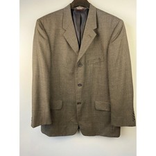 Pierre Cardin Wool Blend Houndstooth Blazer Sport Coat Size 42R Office Career