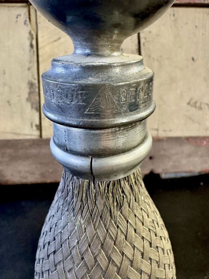 BOTELLA SELTZER DE SODA FRANCESA RARA ANTIGUA DE 1890 MARCA DEPOSEE PLATA Foto 4 de 4