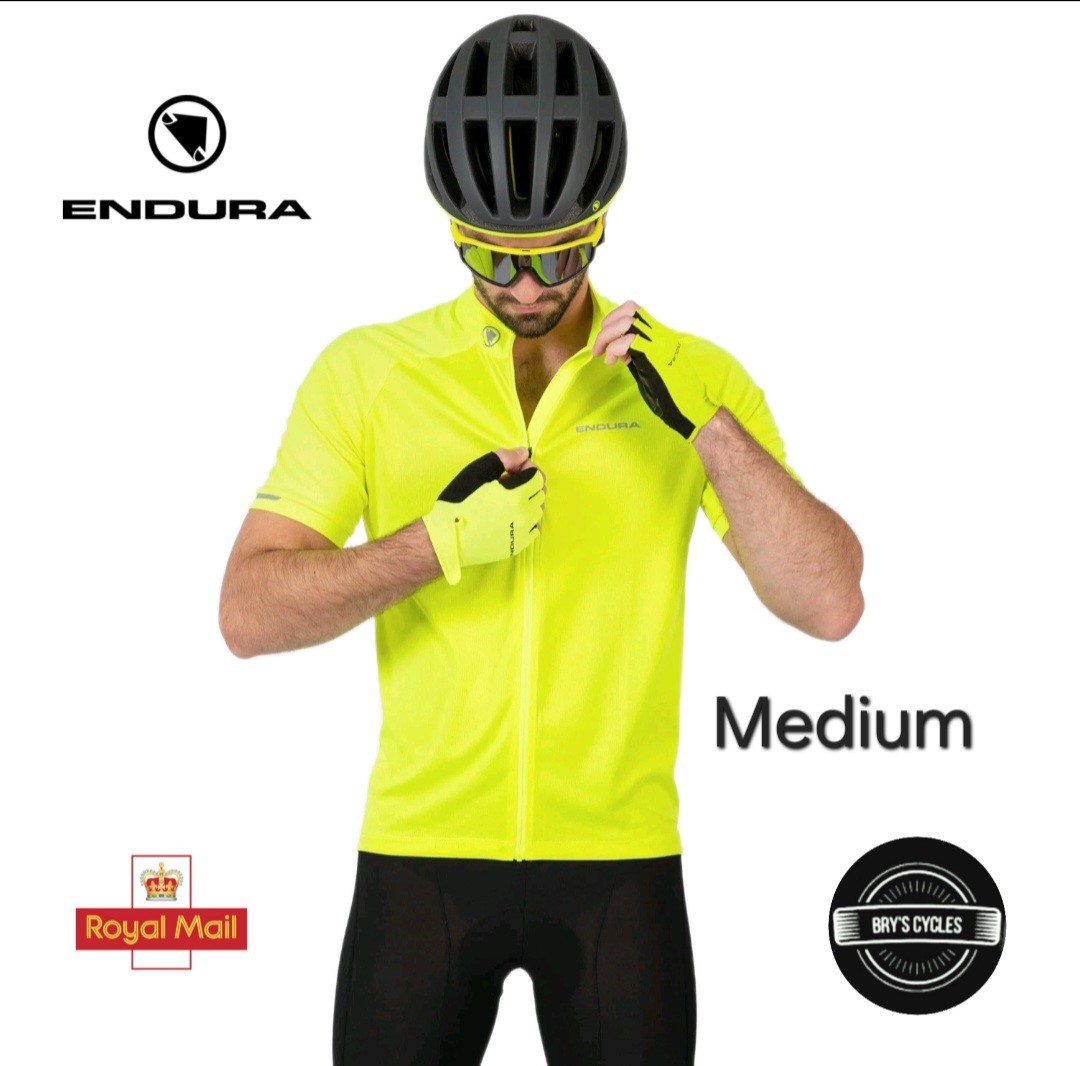 Endura Xtract II Short Sleeve Cycling Jersey - Size M - Hi-Viz Yellow - RRP £50