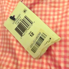 Polo Ralph Lauren Girls 12 Pink White Gingham Sleeveless Shirt Dress Buttons