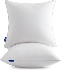 18X18 Inch Pillow Inserts Pack of 2 with 100 Cotton Cover