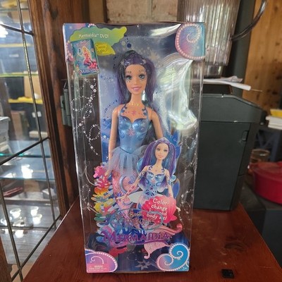 RARE! NIB Mattel 2005 Fairytopia Barbie: Nori  Mermaid Doll-Blue & Purple Hair!