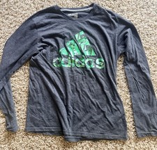 Womens ADIDAS Long Sleeve Performance Crew Tee, Gray, Large