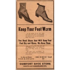 Comfort Shoe Store Eighth & Cumberland Sts 1907 Lebanon PA Clipping SAH6-2
