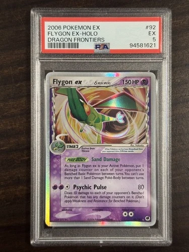 Flygon ex (Delta Species) 92/101 Dragon Frontiers Holo PSA 5 Excellent Condition