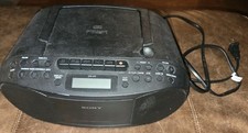Sony CFD-S70 Portable CD Cassette Player AM/FM Radio Boombox w/Power Cord TESTED