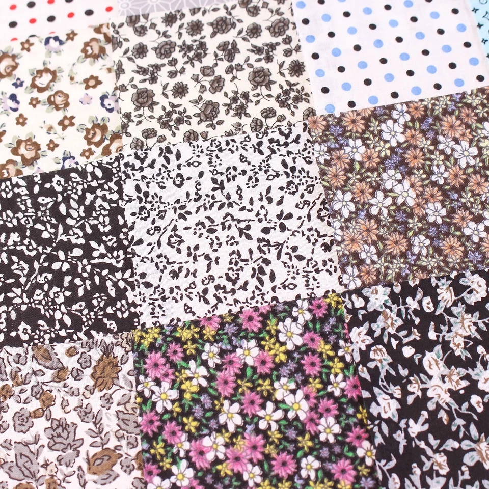 100 restos de tela de acolchado de algodón gris para coser cuadrados hágalo usted mismo retazos artesanales Foto 3 de 4