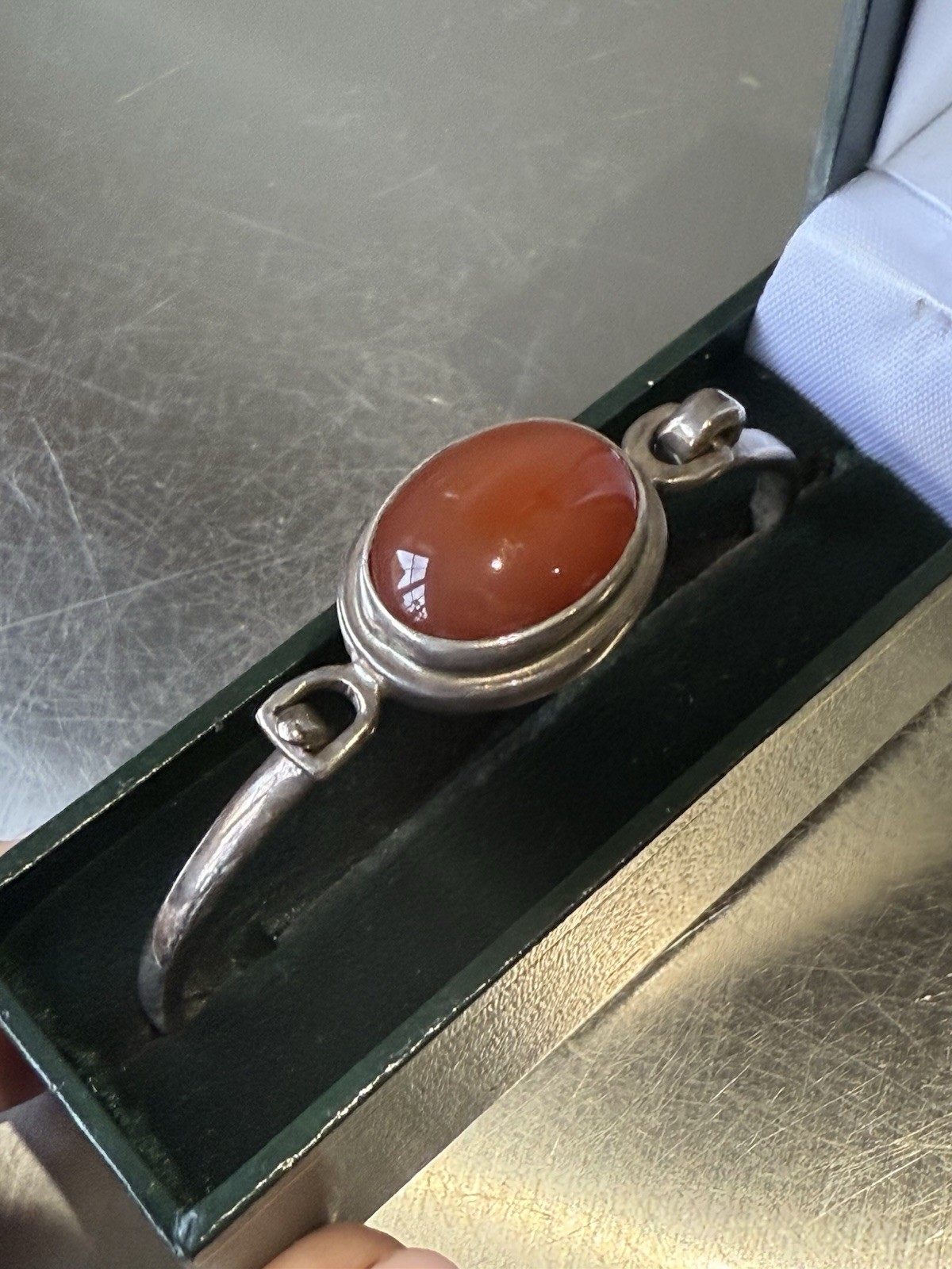 925 Solid Sterling Silver Cuff Bangle Bracelet Ov… - image 5