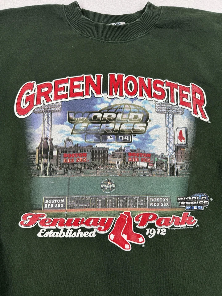 Sudadera De Colección Boston Red Sox Para Hombres XL MLB Béisbol Monstruo Verde 2004 Años 2000 Foto 3 de 4