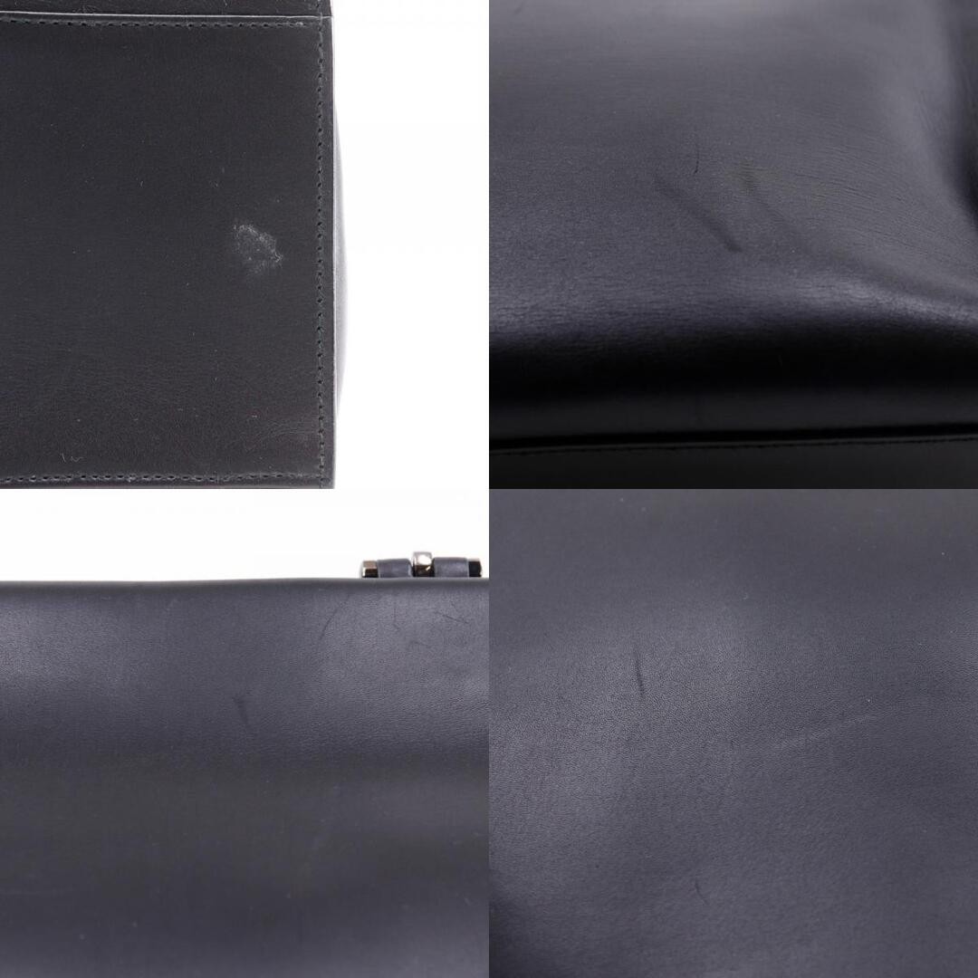 Gucci Calf Leather Black Tote Bag Women's Handbag Used, 27cm thumbnail 8