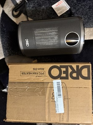 DREO PTC Fan Heater ATOM SH318 Silver Portable Electric Space Heater for Home