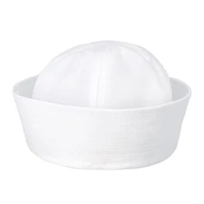 White Doughboy Navy US SAILOR Fishing Marine Popeye Men Woman Costume HAT Cap E