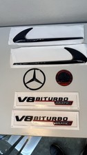 Für Mercedes Benz C63S AMG V8 BITURBO 4MATIC+ Schriftzug Emblem Aufkleber W205 Für Mercedes Benz C63S AMG V8 BITURBO 4MATIC+ Schriftzug Emblem Aufkleber W205