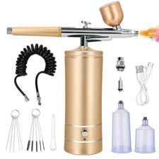 Airbrush Kit with Compressor, Auto Handheld Airbrush Gun with 0.3mm Tip,