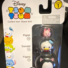 Disney Tsum Tsum Series 1 Donald Piglet Figaro Mini Figures 3"