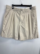 Austin Reed London Chino Golf Shorts Men’s Size 38 Pleated 8'' Inseam Stretch