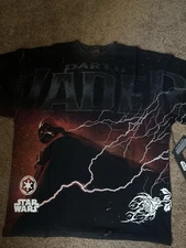 CIVIL REGIME Vaders Rise American Classic Oversized Tee In Vintage Black SIZE M