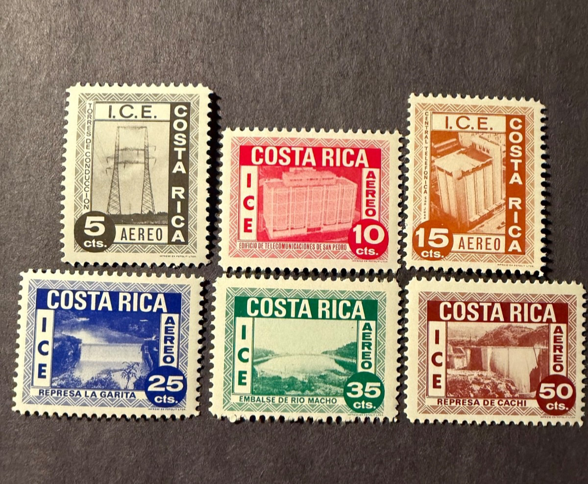 Costa Rica 1967 Sc# C437-C442 Electronics & Telecomm Program MNH FREE SHIP