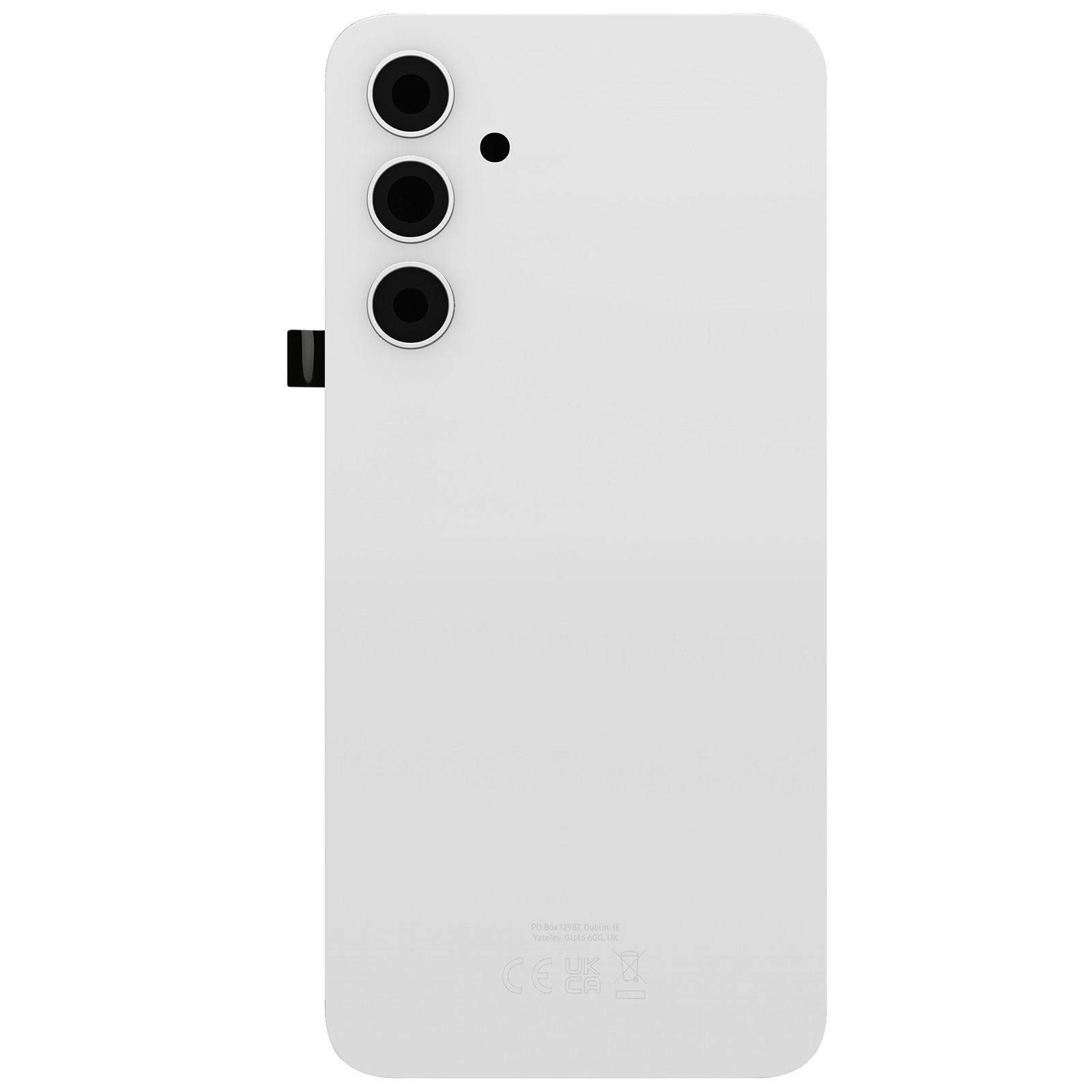 Vitre arrière pour Galaxy A54 Clappio blanche avec sticker de fixation intégré