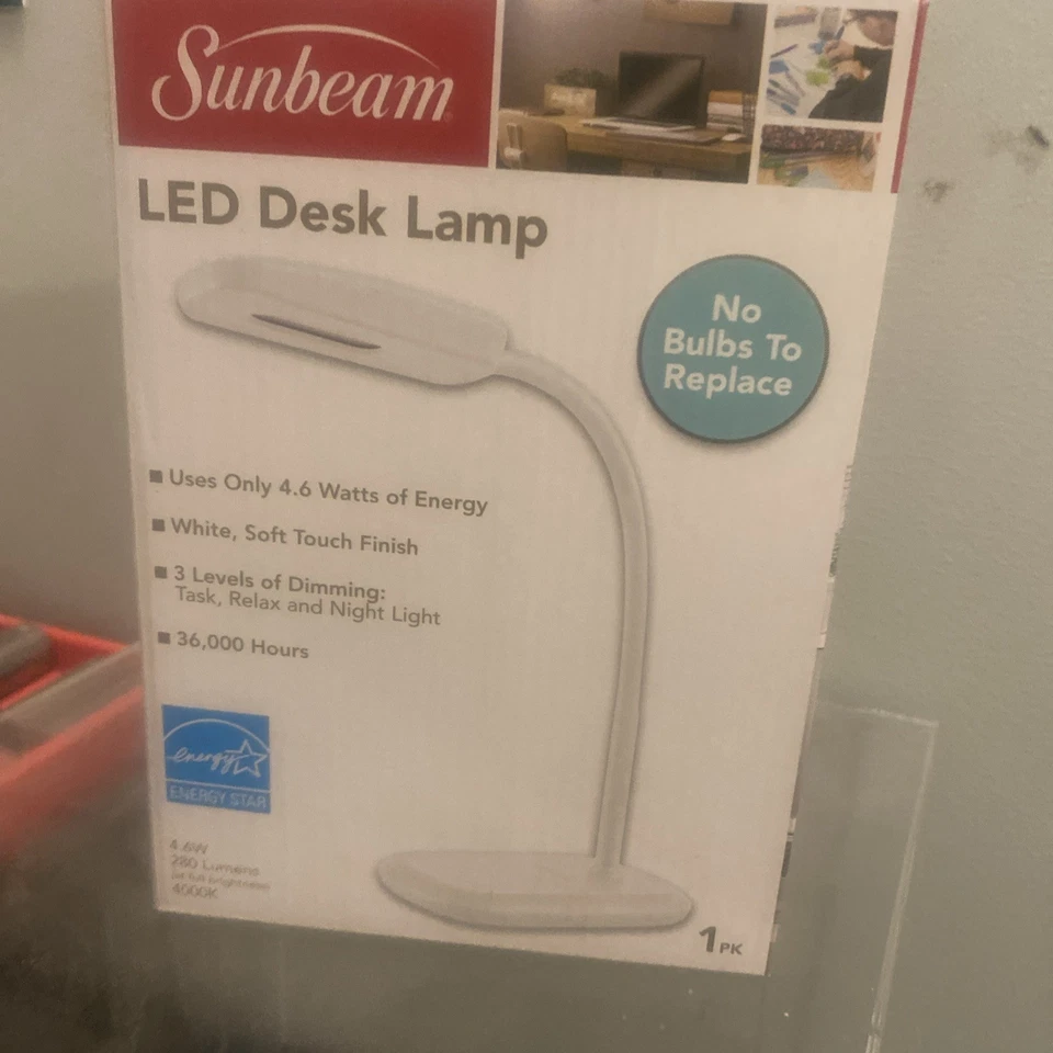 {NEW} Sunbeam LED Desk Lamp White - Image 1 of 4