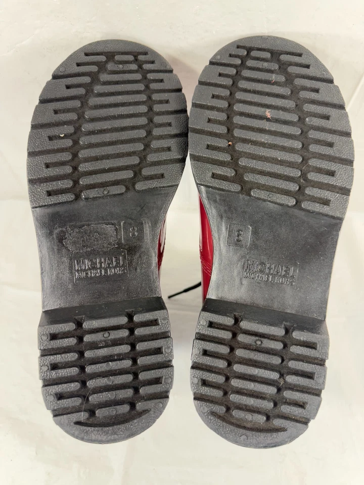 Michael KORS TAVIE MK логотип бренди шнурует вверх короткие дождя ботинки размер 8 новый - Изображение 4 из 4