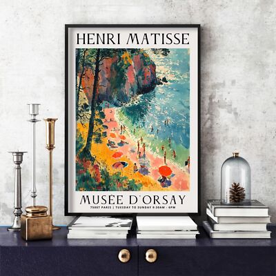 Henri Matisse Druck, Henri Matisse Ausstellungsposter, buntes Wandbild (46a)