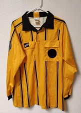 Official Sports US Soccer Federation Referee Jersey Men's M Yellow Long Sleeve