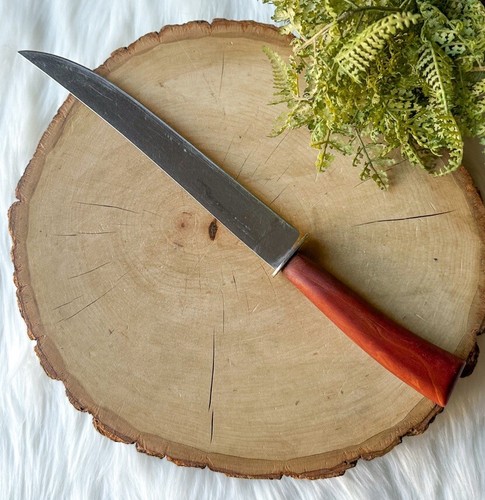 Vintage Geneva Forge Carving Stainless Kitchen Knife 8” Blade Wood Handle USA - Picture 4 of 5